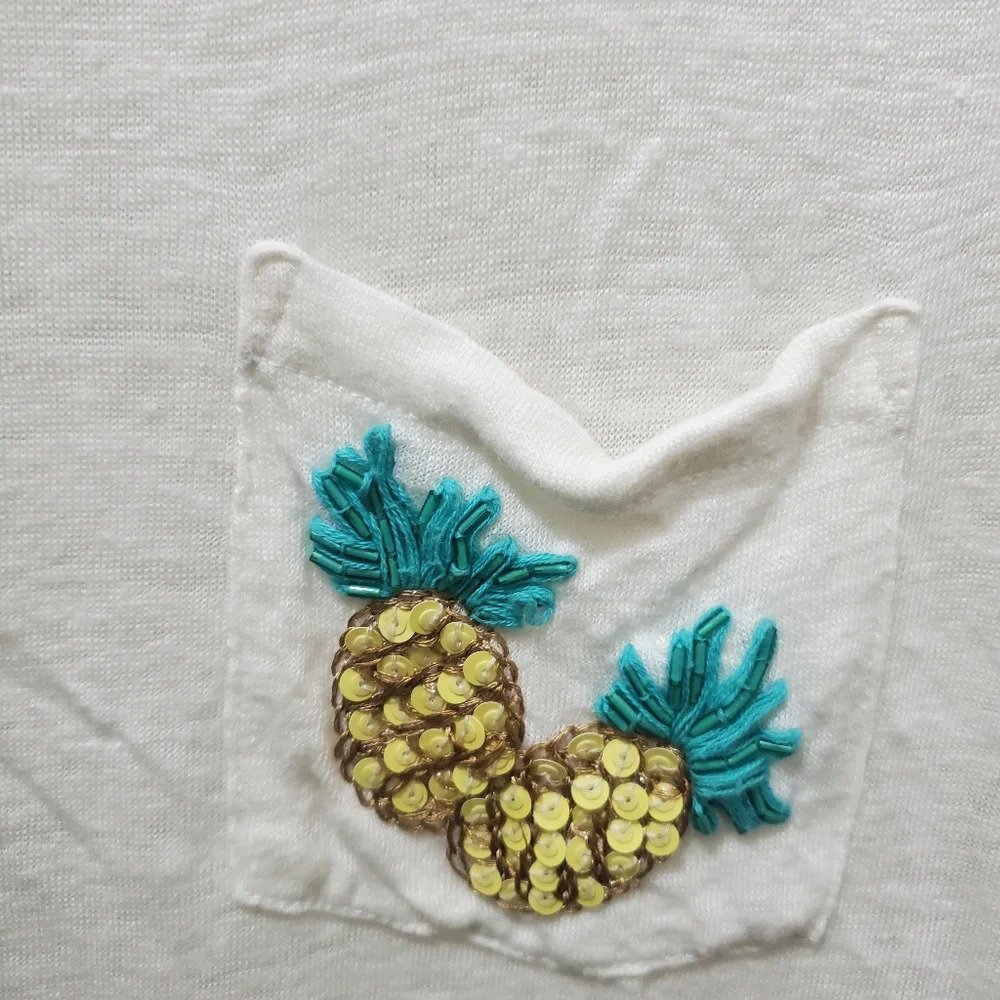 J.CREW - WHITE LINEN TOP - Picture 3 of 6